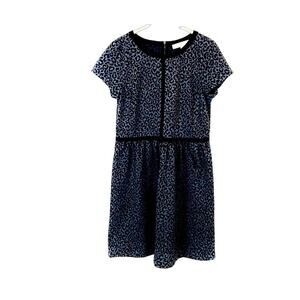 LOFTSheath Dress Leopard Print NWT Knit Size 8 Career to Cocktail Gray Black